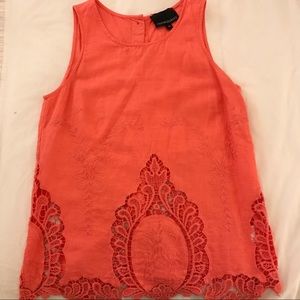 Cynthia Rowley Eyelet lace tank top size XS